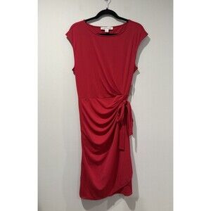 NEW Amazon Essentials Midi Dress Women Large Red Workwear Party Going Out Travel